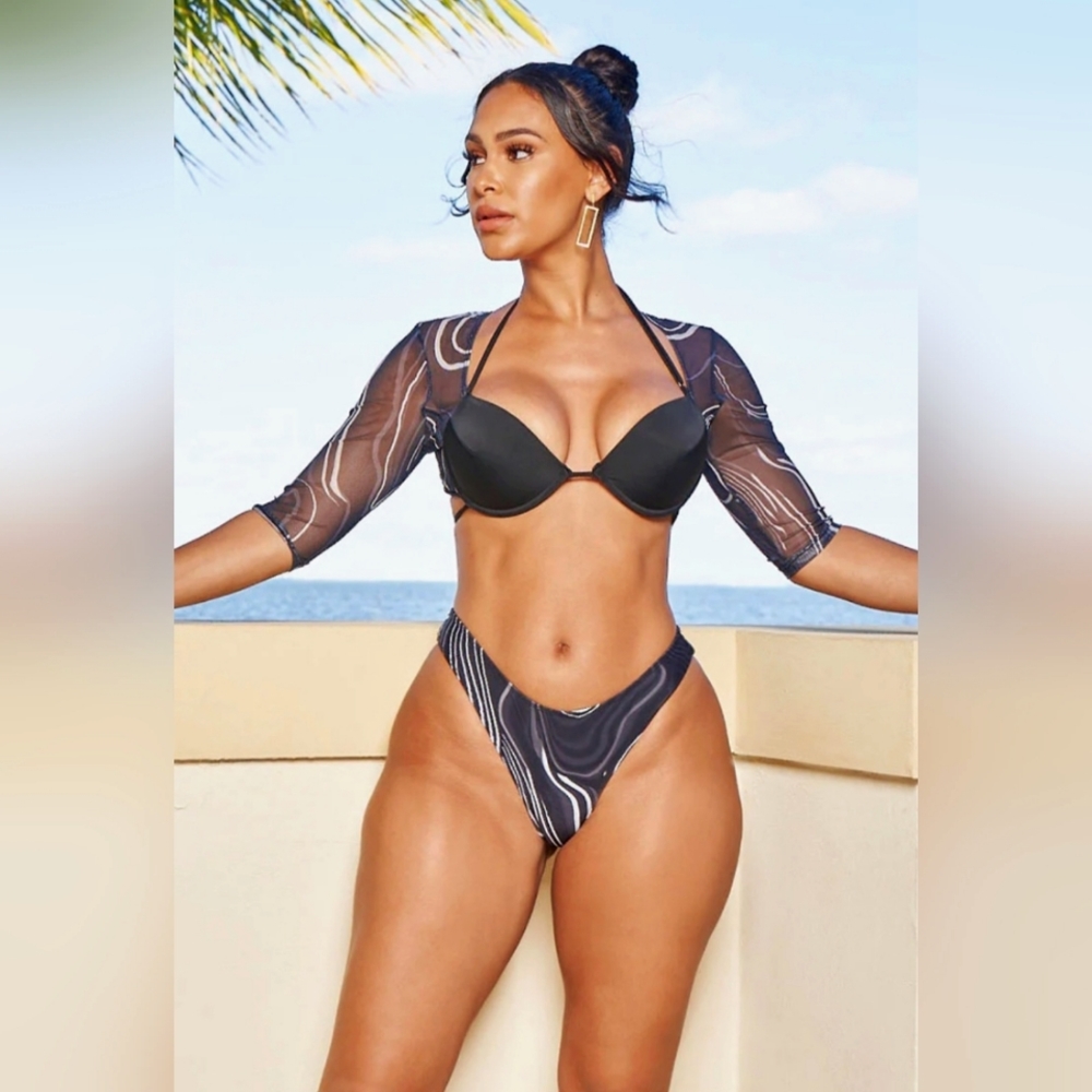 Marina Print Two-Piece Bathing Suit
